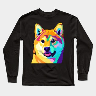 Shiba Inu Pop Art - Dog Lover Gifts Long Sleeve T-Shirt